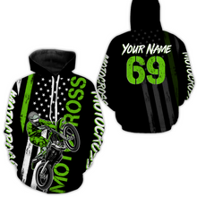 Load image into Gallery viewer, Green Motocross Racing Hoodie For Biker Men Women Off-road Motorcycle Hoodie MH05