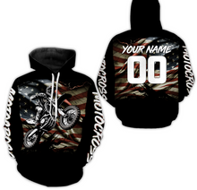 Load image into Gallery viewer, Motocross Hoodie For Biker US Motorcycle Hoodie Men Women Patriotic Dirt Bike Hoodie MH10