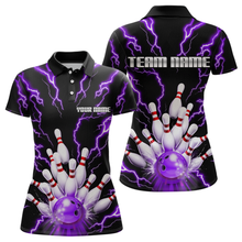 Load image into Gallery viewer, Thunder Lightning Purple Bowling Shirt Custom Bowling Jersey for Men Women Team MBL66