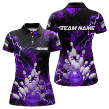 Load image into Gallery viewer, Purple Thunder Lightning Bowling Shirt Custom Colorful Bowling Jersey Men Women Team MBL67