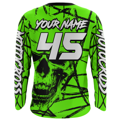 Motocross Racing Jersey Green Upf30+ Dirt Bike Shirt MX Off-Road Motorcycle Shirt XM291