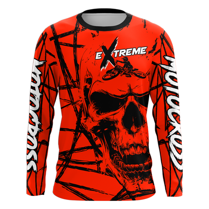 Motocross Racing Jersey Red Upf30+ Dirt Bike Shirt MX Off-Road Motorcycle Shirt XM291