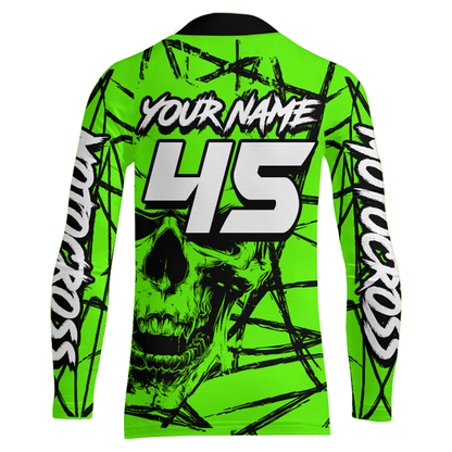 Motocross Racing Jersey Green Upf30+ Dirt Bike Shirt MX Off-Road Motorcycle Shirt XM291
