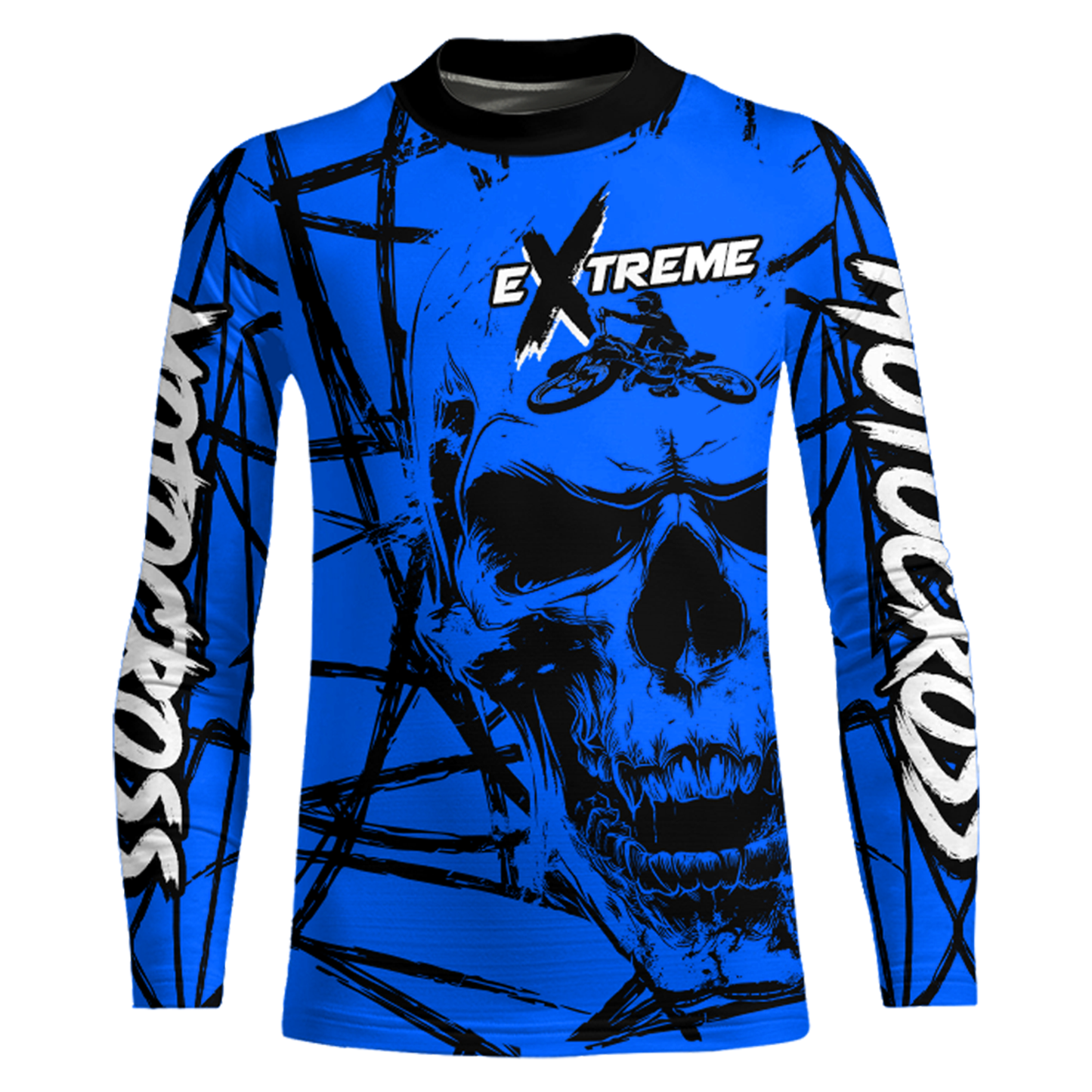 Motocross Racing Jersey Blue Upf30+ Dirt Bike Shirt MX Off-Road Motorcycle Shirt XM291