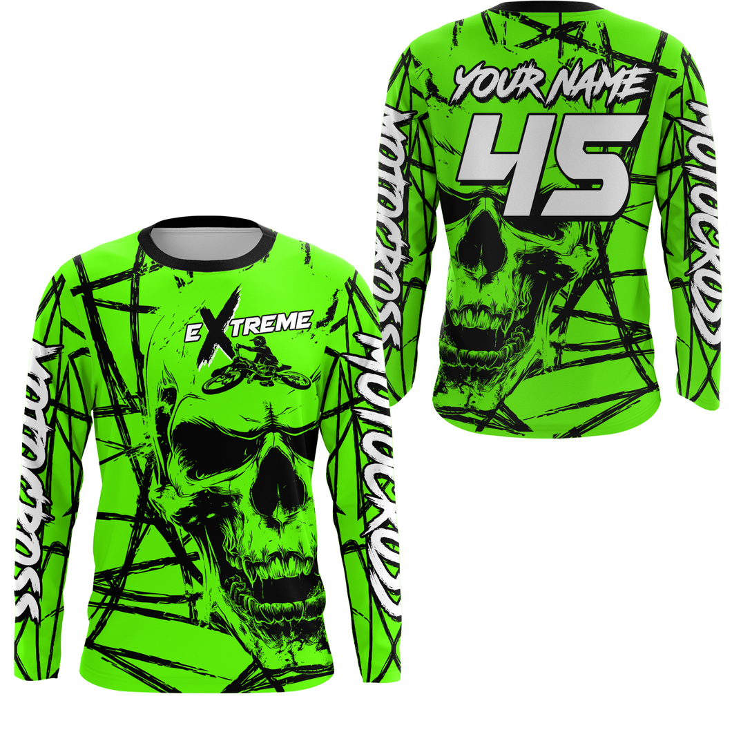 Motocross Racing Jersey Green Upf30+ Dirt Bike Shirt MX Off-Road Motorcycle Shirt XM291