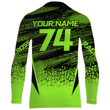 Load image into Gallery viewer, Custom Motocross Racing Jersey UPF30+ Green Motorcycle Dirt Bike Jersey Off-Road Youth &amp; Adult XM129