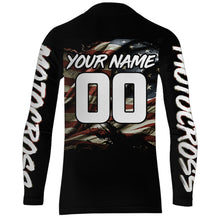 Load image into Gallery viewer, American Flag Motocross Jersey UPF30+ Youth Women Men Kid Dirt Bike Shirt Patriotic Racing Jersey XM71