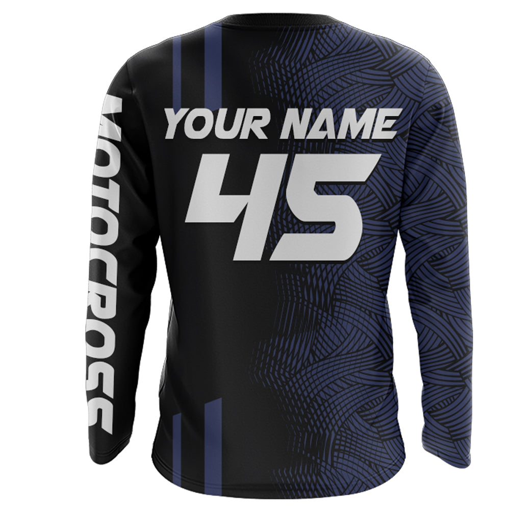 Custom Motocross Racing Jersey Adult&Kid Dirt Bike Blue Off-Road MX Shirt Motorcycle XM74