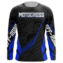 Load image into Gallery viewer, Motocross Racing Jersey Kid Women Men Dirt Bike Shirt Upf30+ Off-road Jersey Blue XM254
