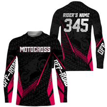Load image into Gallery viewer, Motocross Racing Jersey Kid Women Men Dirt Bike Shirt Upf30+ Off-road Jersey Pink XM254