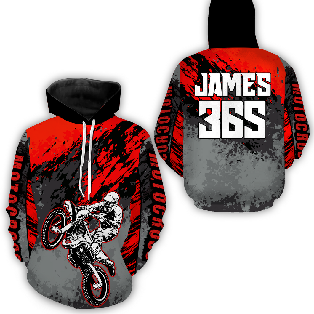 Red Motocross Racing Hoodie Jersey For Men Women Dirt Bike Off-road Hoodie MH111