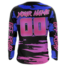 Load image into Gallery viewer, Motocross Blue Pink Jersey UPF30+ Riding Dirt Bike Jersey Extreme MX Racing Off-road Shirt XM05