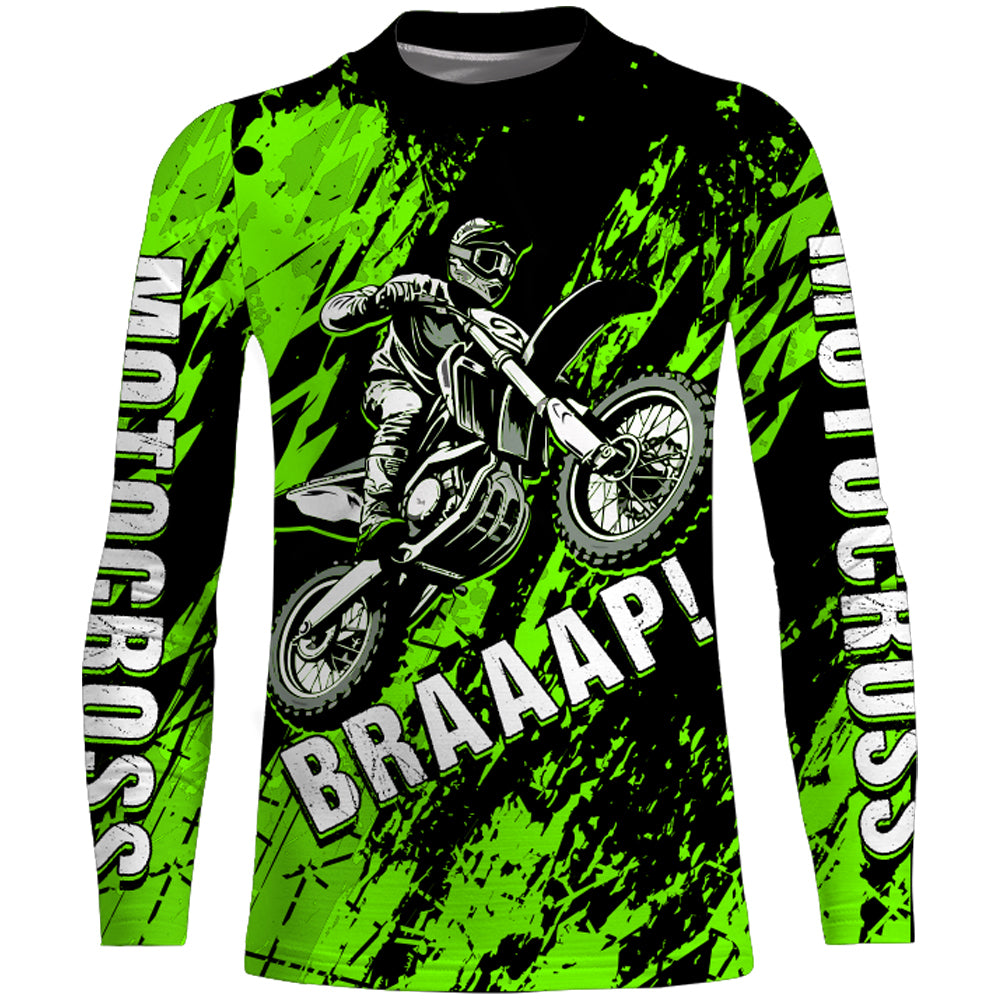 Motocross Racing Jersey Green Upf30+ Dirt Bike Shirt Men Women Kid Off-Road Shirt XM87