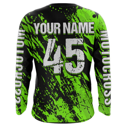 Motocross Racing Jersey Green Upf30+ Dirt Bike Shirt Men Women Kid Off-Road Shirt XM87