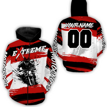 Load image into Gallery viewer, Custom Red Motocross Racing Hoodie Jersey for Biker Men Women Dirt Bike Hoodie Zip MH60