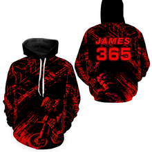 Load image into Gallery viewer, Red Motocross Hoodie Jersey Custom for Men Women Motorcycle Dirt Bike Hoodie Zip MH146