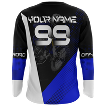 Load image into Gallery viewer, Motocross Racing Jersey Upf30+ Dirt Bike Shirt Blue Motorcycle Off-Road Shirt XM287