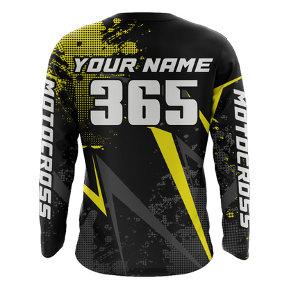 Motocross Racing Jersey Men Women Kid Upf30+ Dirt Bike Shirt Youth Adult Off-Road Yellow XM275