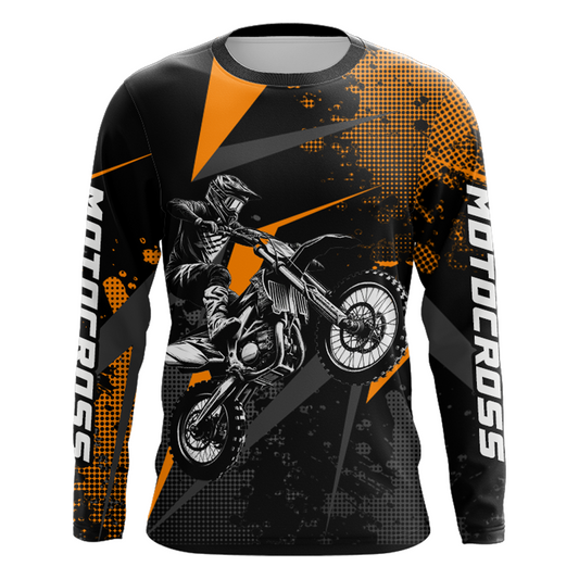 Motocross Racing Jersey Men Women Kid Upf30+ Dirt Bike Shirt Youth Adult Off-Road Orange XM275