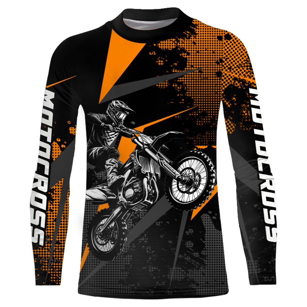 Motocross Racing Jersey Men Women Kid Upf30+ Dirt Bike Shirt Youth Adult Off-Road Orange XM275