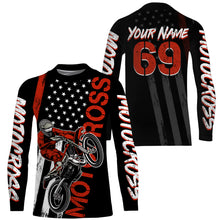 Load image into Gallery viewer, American Flag Motocross Jersey UPF30+ Racing Dirt Bike Riding Shirt Off-Road Long Sleeves XM28