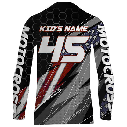 Custom Motocross Jersey American Kid&Adult UPF30+ Dirt Bike Racing Off-road Motorcycle Shirt| XM105