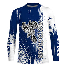 Load image into Gallery viewer, Blue Motocross Racing Jersey UPF30+ Youth Dirt Bike Shirt Motorcycle Jersey Kid Men Off-road XM201