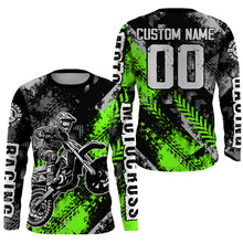 Load image into Gallery viewer, Motocross Racing Jersey Green Upf30+ Dirt Bike Shirt Men Kid Racing Motorcycle Jersey XM246