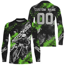 Load image into Gallery viewer, Green Motocross Racing Jersey Men Kid Women Upf30+ Dirt Bike Shirt MX Off-Road Jersey XM247