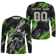 Load image into Gallery viewer, Green Motocross Racing Jersey Men Kid Women Upf30+ Dirt Bike Shirt MX Off-Road Jersey XM247
