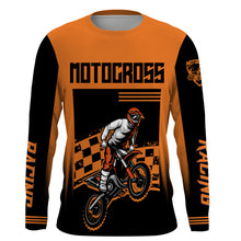 Load image into Gallery viewer, Motocross Jersey Orange UPF30+ Dirt Bike Racing Shirt Youth Men Women Kid Motorcycle XM50