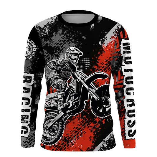 Motocross Racing Jersey Red Upf30+ Dirt Bike Shirt Men Women Kid Off-road Riding Jersey XM250