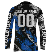 Load image into Gallery viewer, Motocross Racing Jersey Blue Upf30+ Dirt Bike Shirt Men Women Kid Off-road Riding Jersey XM250
