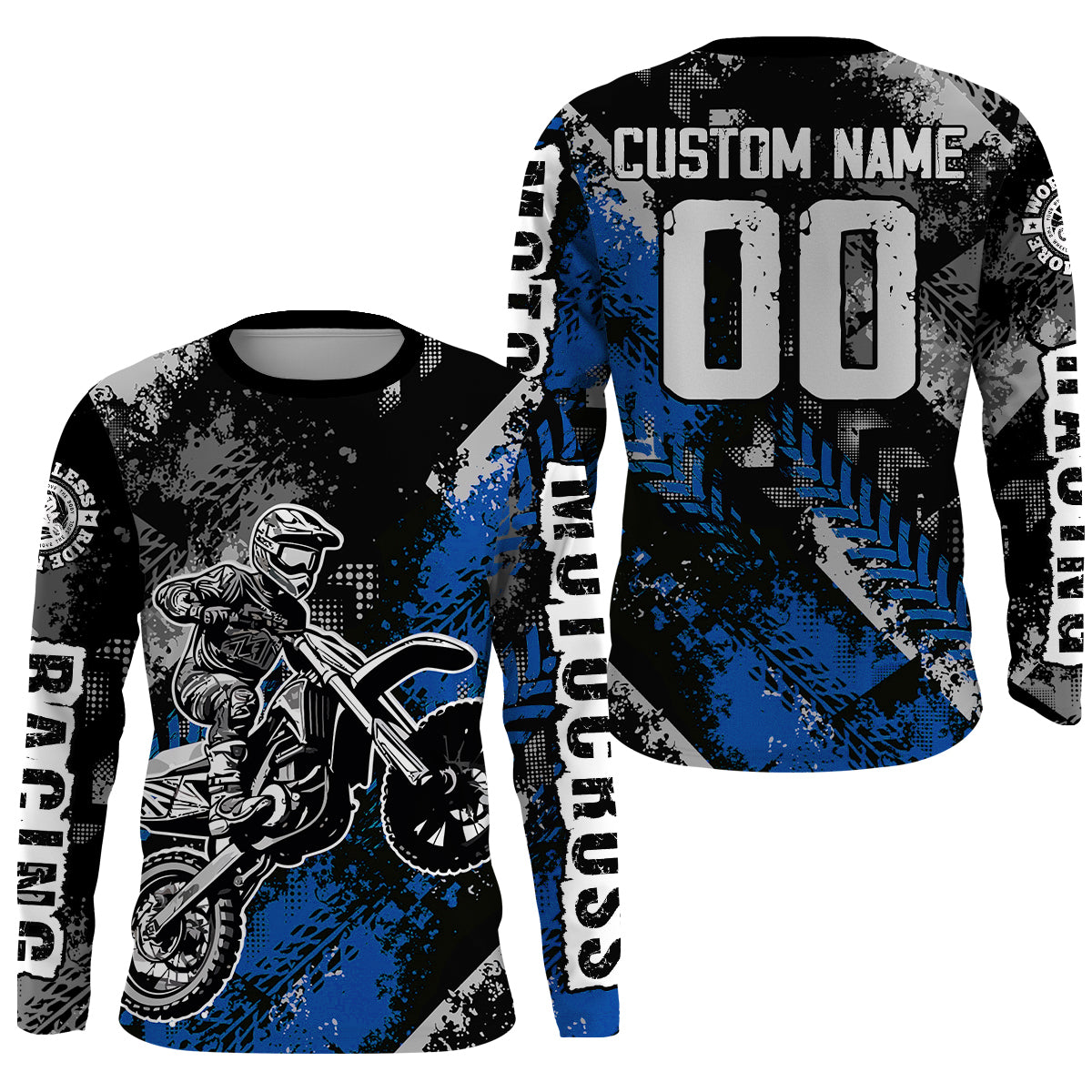 Motocross Racing Jersey Blue Upf30+ Dirt Bike Shirt Men Women Kid Off-road Riding Jersey XM250
