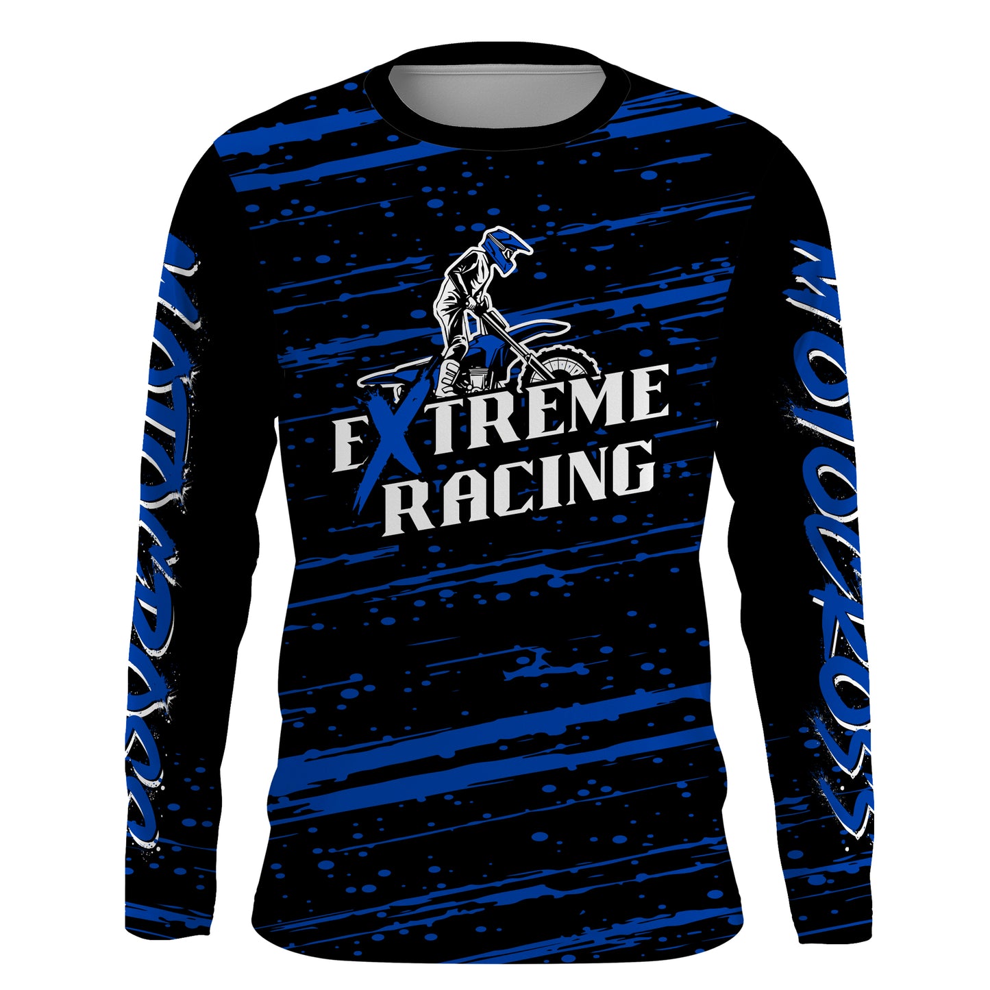 Motocross Racing Jersey Blue Upf30+ Dirt Bike Off-road MX Shirt Men Kid Women XM186