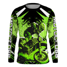 Load image into Gallery viewer, Motocross Jersey Green UPF30+ Youth Dirt Bike Shirt Off-Road MX Racing Motorcycle Shirt XM144