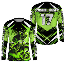 Load image into Gallery viewer, Motocross Jersey Green UPF30+ Youth Dirt Bike Shirt Off-Road MX Racing Motorcycle Shirt XM144