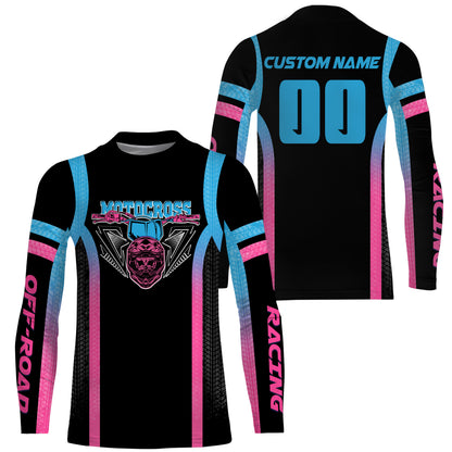 Motocross Racing Jersey UPF30+ Kids Mens Dirt Bike Jersey Racing Biker Girls Off-Road XM15