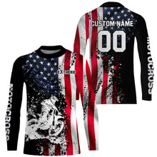Load image into Gallery viewer, American Flag Motocross Jersey UPF30+ Kid Men Women Dirt Bike Shirt Extreme Motorcycle Jersey Patriotic XM23