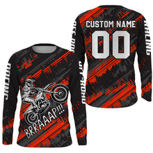 Load image into Gallery viewer, Kid Men Motocross Jersey Personalized Upf30+ Red Dirt Bike Shirt MX Racing Jersey XM231