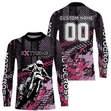 Load image into Gallery viewer, Motocross Jersey Pink UPF30+ Dirt Bike Shirt Girl Women Racing Off-Road Motorcycle Shirt XM156