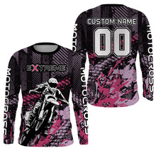 Load image into Gallery viewer, Motocross Jersey Pink UPF30+ Dirt Bike Shirt Girl Women Racing Off-Road Motorcycle Shirt XM156