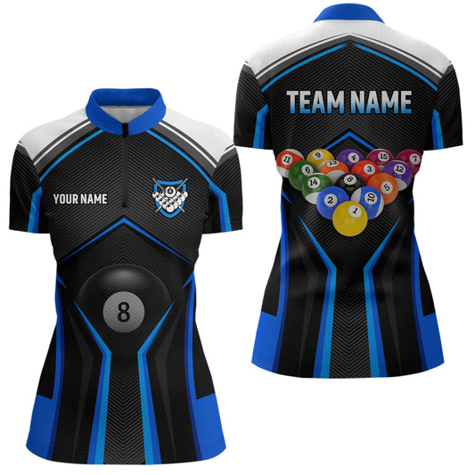Billiard Jersey 8 Ball Pool Women Custom Billiard Shirt for Women Billiard Team Jersey Polo & 1/4 Zip NNT33