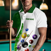 Load image into Gallery viewer, St Patrick Day Funny Ball Billiards Shirt Men Polo &amp; 1/4 Zip Shirts Billiard Team NNT16