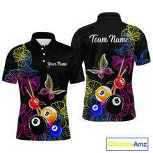 Load image into Gallery viewer, Custom Butterfiles Ball Billiard Shirts for Men Billiard Team Jerseys Polo &amp; 1/4 Zip Shirts NNT51