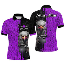 Load image into Gallery viewer, Purple Eagle Bowling Custom Men Bowling Shirt Polo &amp; Quarter-Zip Bowling Team Jerseys HNT49