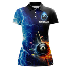 Load image into Gallery viewer, Custom Skull Thunder Billiard Shirts for Women Billiard Team Jerseys Polo &amp; 1/4 Zip Shirts NNT44