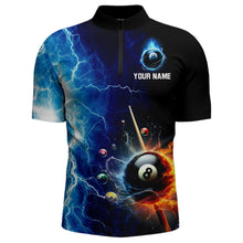 Load image into Gallery viewer, Custom Skull Thunder Billiard Shirts for Men Billiard Team Jerseys Polo &amp; 1/4 Zip Shirts NNT44