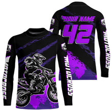 Load image into Gallery viewer, Women Motocross Shirts Kid Adult Purple Motocross MX Off-Road Motocycle Shirt UPF30+ DNT65