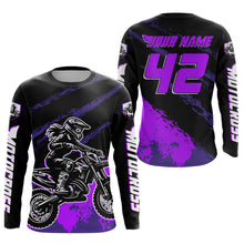 Load image into Gallery viewer, Women Motocross Shirts Kid Adult Purple Motocross MX Off-Road Motocycle Shirt UPF30+ DNT65